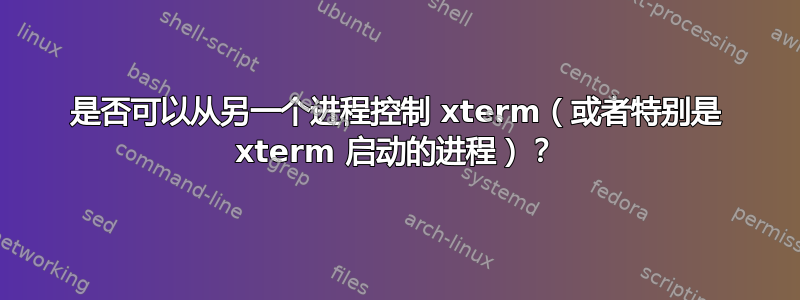 是否可以从另一个进程控制 xterm（或者特别是 xterm 启动的进程）？