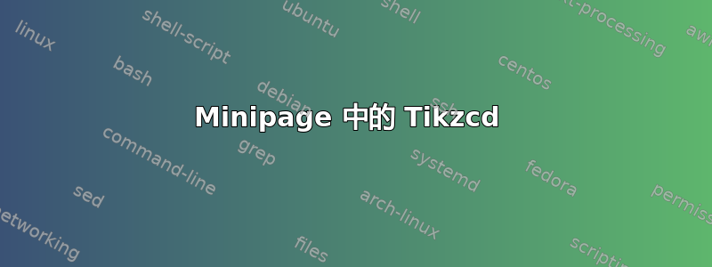 Minipage 中的 Tikzcd 