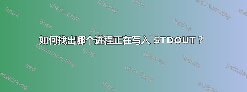 如何找出哪个进程正在写入 STDOUT？