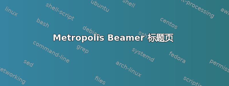 Metropolis Beamer 标题页