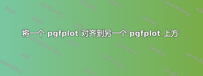 将一个 pgfplot 对齐到另一个 pgfplot 上方