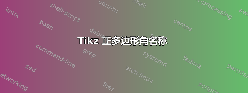 Tikz 正多边形角名称