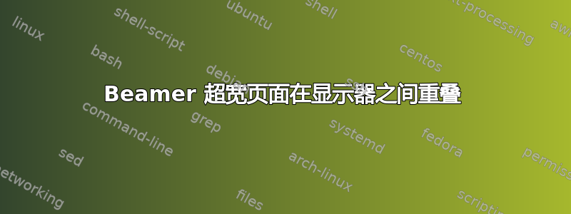 Beamer 超宽页面在显示器之间重叠