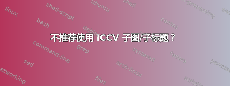 不推荐使用 ICCV 子图/子标题？