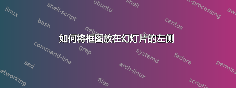 如何将框图放在幻灯片的左侧