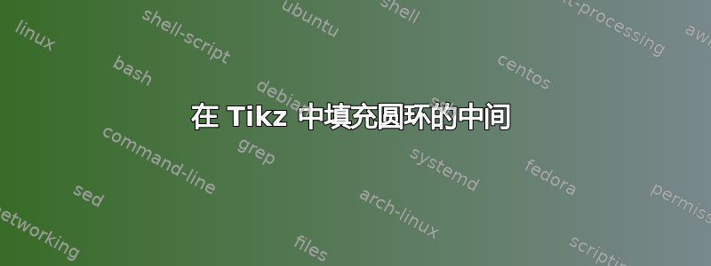 在 Tikz 中填充圆环的中间