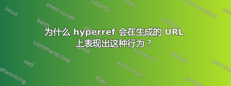 为什么 hyperref 会在生成的 URL 上表现出这种行为？