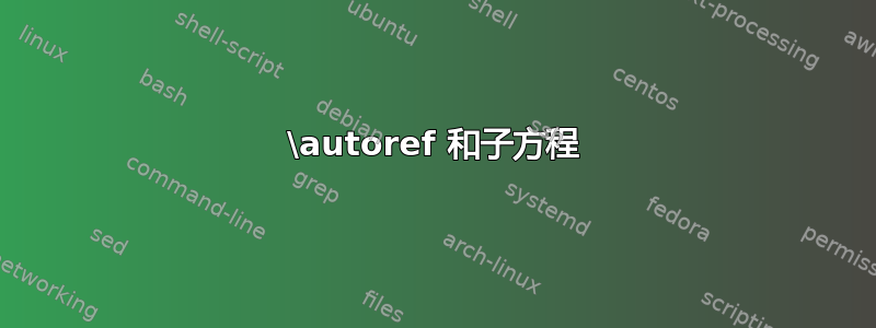 \autoref 和子方程