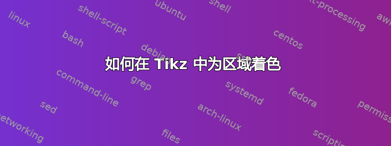 如何在 Tikz 中为区域着色