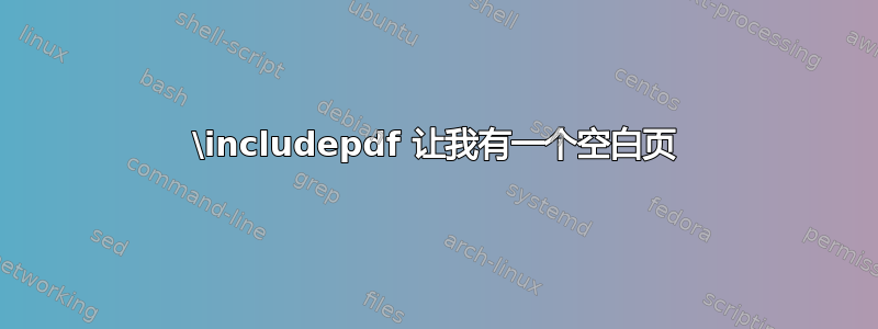 \includepdf 让我有一个空白页