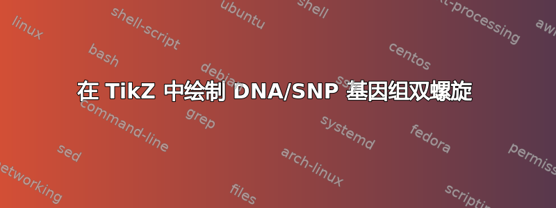 在 TikZ 中绘制 DNA/SNP 基因组双螺旋