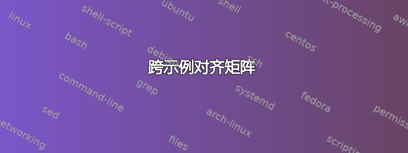 跨示例对齐矩阵