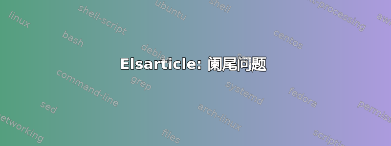 Elsarticle: 阑尾问题