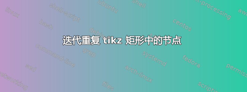 迭代重复 tikz 矩形中的节点