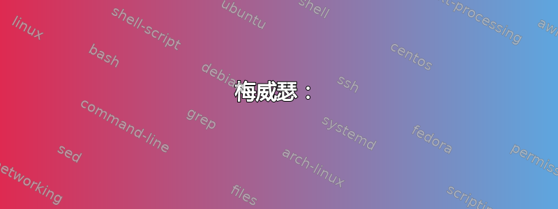 梅威瑟：