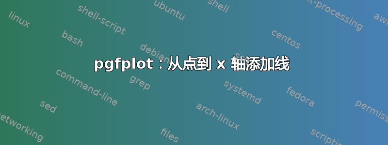 pgfplot：从点到 x 轴添加线