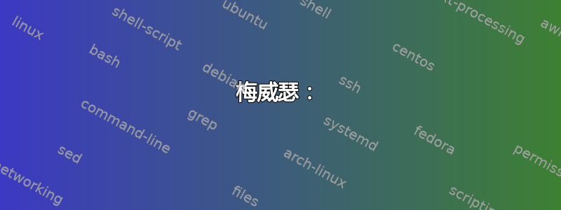 梅威瑟：