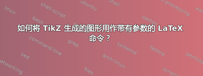 如何将 TikZ 生成的图形用作带有参数的 LaTeX 命令？