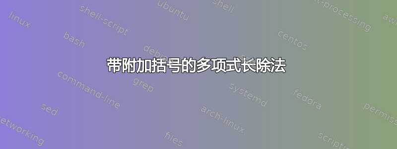 带附加括号的多项式长除法