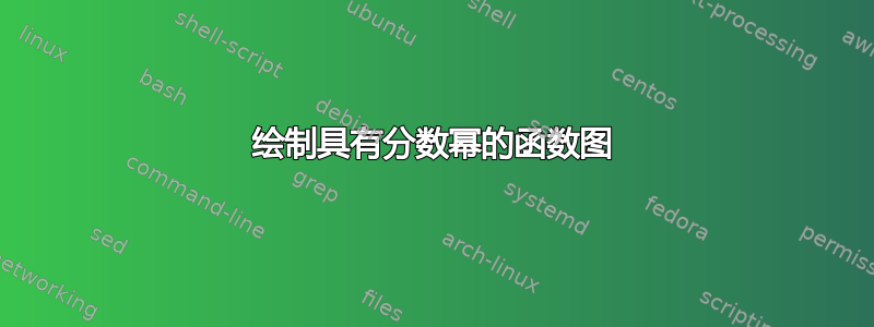 绘制具有分数幂的函数图