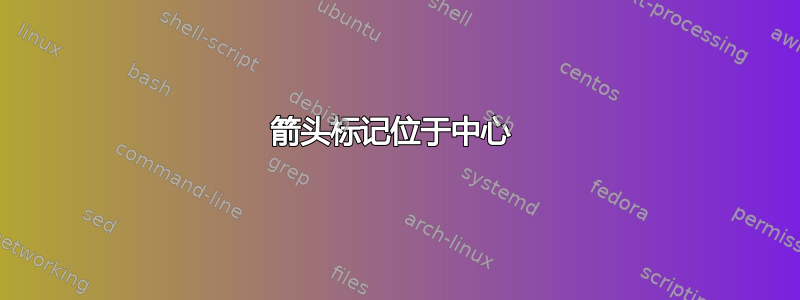 箭头标记位于中心 