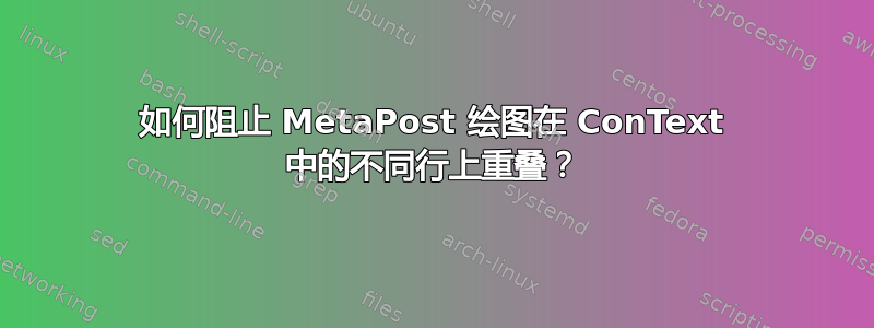 如何阻止 MetaPost 绘图在 ConText 中的不同行上重叠？