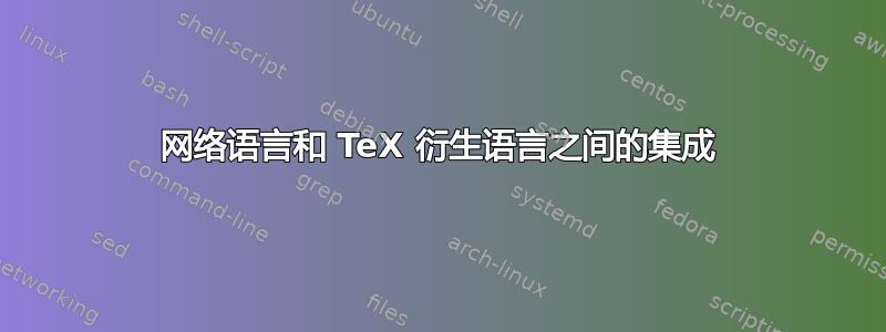 网络语言和 TeX 衍生语言之间的集成