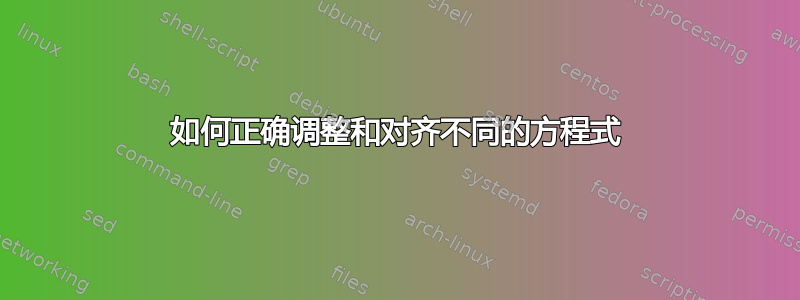 如何正确调整和对齐不同的方程式