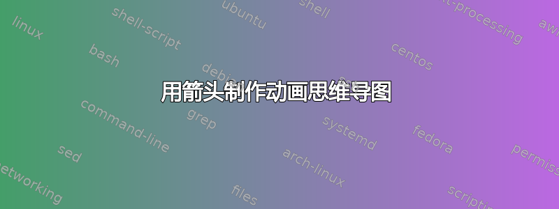 用箭头制作动画思维导图