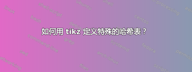 如何用 tikz 定义特殊的哈希表？