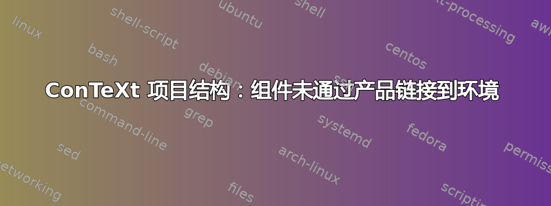 ConTeXt 项目结构：组件未通过产品链接到环境