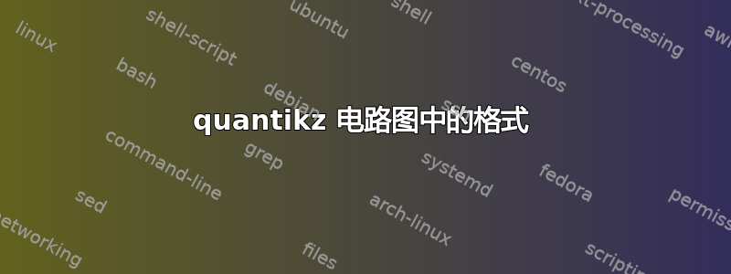 quantikz 电路图中的格式