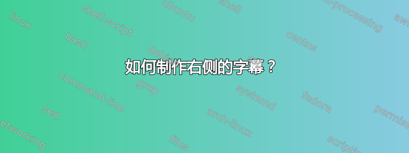 如何制作右侧的字幕？