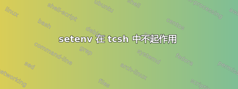 setenv 在 tcsh 中不起作用