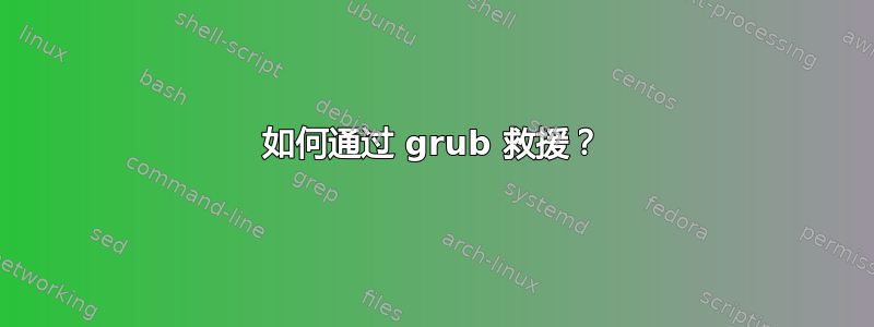 如何通过 grub 救援？