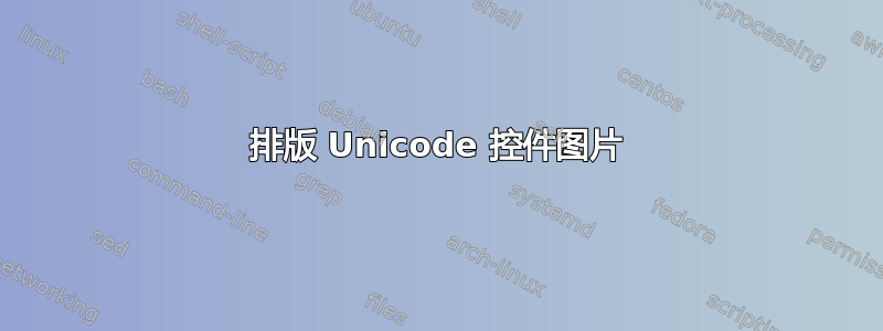 排版 Unicode 控件图片