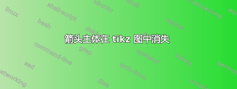 箭头主体在 tikz 图中消失