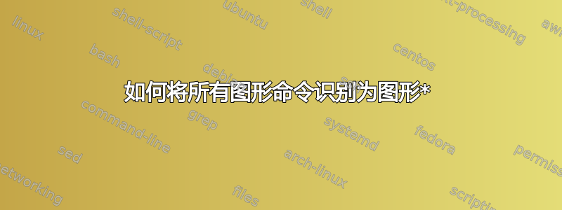 如何将所有图形命令识别为图形*