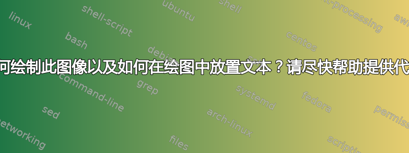 如何绘制此图像以及如何在绘图中放置文本？请尽快帮助提供代码