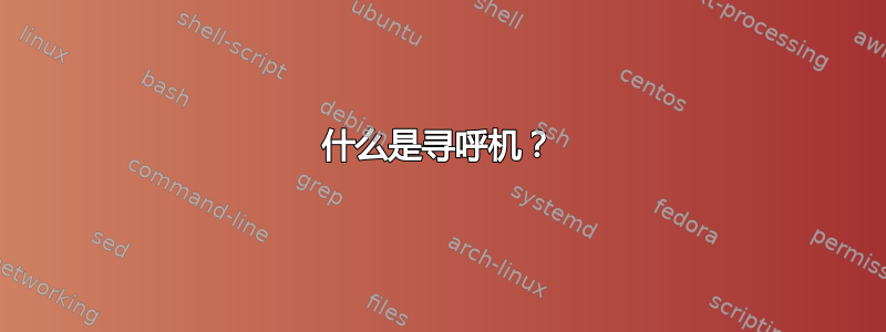 什么是寻呼机？