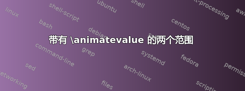 带有 \animatevalue 的两个范围