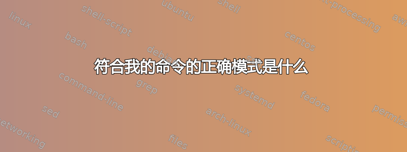 符合我的命令的正确模式是什么