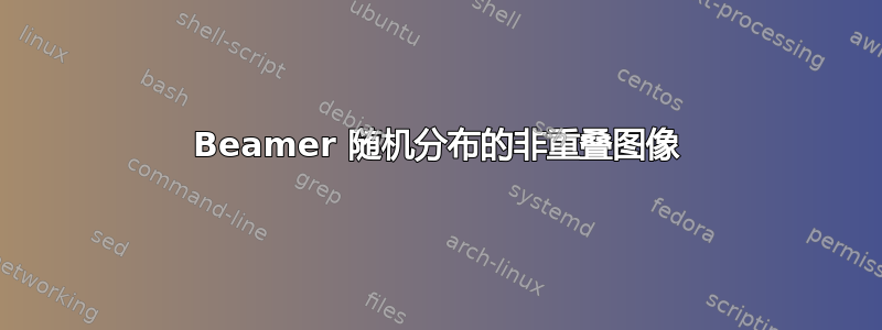 Beamer 随机分布的非重叠图像