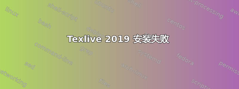 Texlive 2019 安装失败