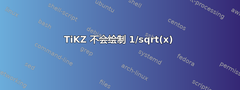 TiKZ 不会绘制 1/sqrt(x)