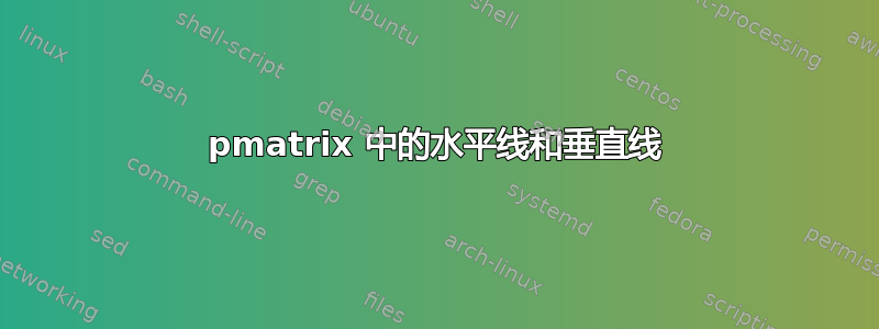 pmatrix 中的水平线和垂直线