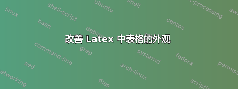 改善 Latex 中表格的外观