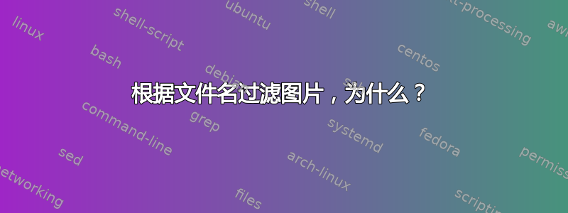 根据文件名过滤图片，为什么？