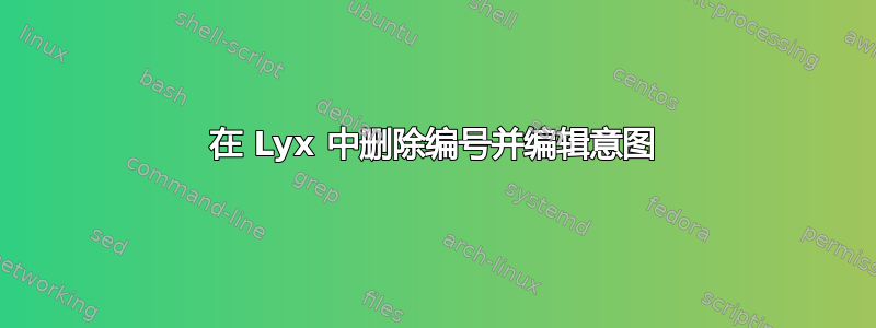 在 Lyx 中删除编号并编辑意图