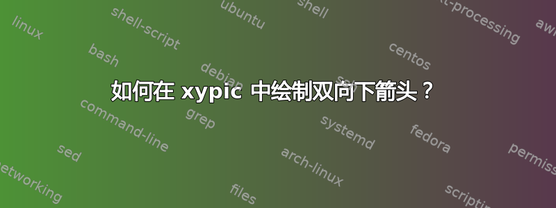 如何在 xypic 中绘制双向下箭头？